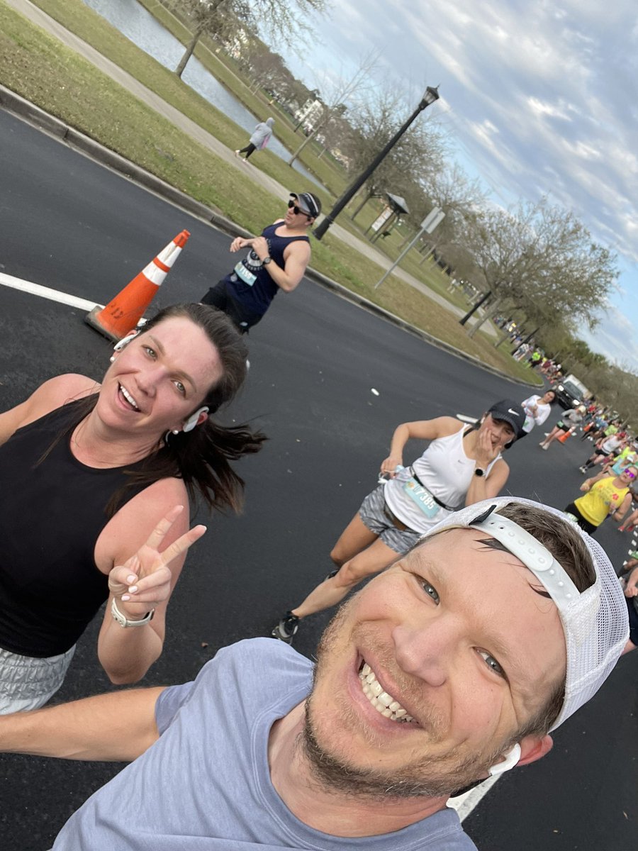 I had so much fun running a half marathon in Myrtle Beach this morning with my sister and two of our cousins. Finished in 2:08 at a 9:47 pace. Now I just need <a href="/UNC_Basketball/">Carolina Basketball</a> to finish the season with a win over Duke!