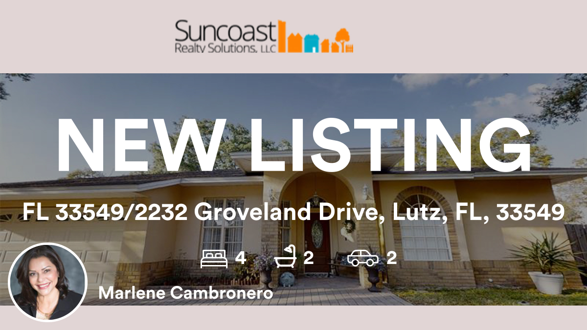 flmnca's tweet photo. 🛌 4 🛀 2 🚘 2
📍 FL 33549/2232 Groveland Drive, Lutz, FL, 33549

My latest listing on RateMyAgent.
 3224516
https://t.co/C2Q1ngDxrd

...
#ratemyagent #realestate #Suncoast_Realty_SolutionsLLC https://t.co/6E9E0lB92s