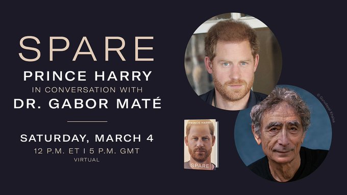 LucyRudyGarfiel's tweet photo. This was such an inspiring experience watching Prince Harry and Dr. Gabor Mate speak about trauma. I could listen to them both, together and on their own, for days. Exceptional #SpareEvent #SparePrinceHarry #DrGaborMate #PrinceHarry #GoodKingHarry #Trauma https://t.co/Aznh6YBqEl