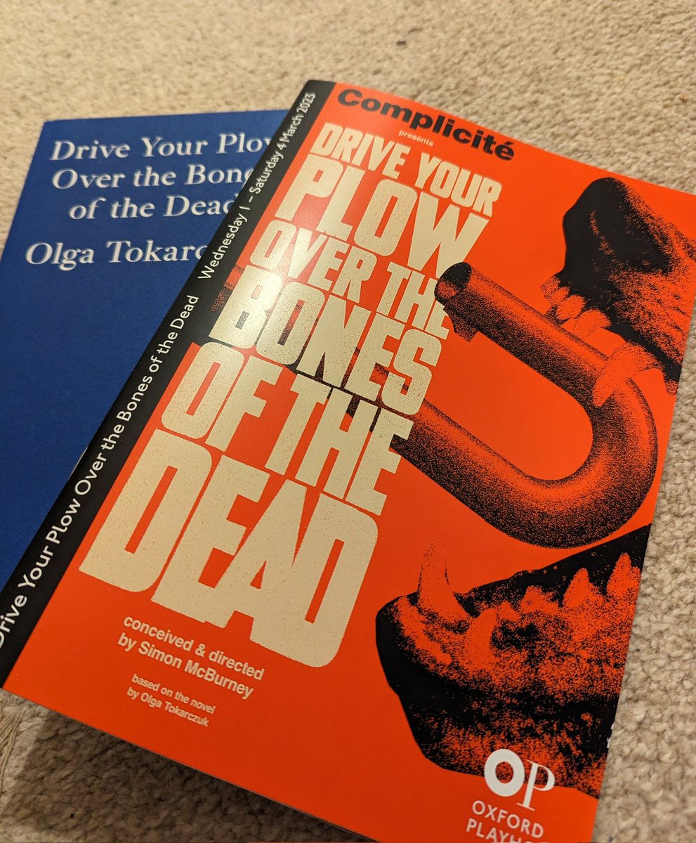 Impressed with the <a href="/Complicite/">共犯者</a> stage adaptation of Drive Your Plow at <a href="/OxfordPlayhouse/">Oxford Playhouse</a>! Eccentric and lyrical, like the book, and so well acted 👌