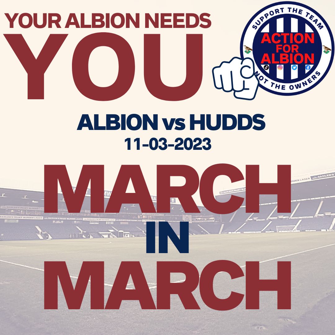 Albion_IST's tweet image. 🚨MARCH IN MARCH🚨
We have finalised plans for our march to The Hawthorns. We are asking fans to meet outside Storage King, opposite the cricket club at 2:15pm
We will begin the march at 2:30pm. There is likely to be a media presence along the route. If you care, BE THERE. #WBA