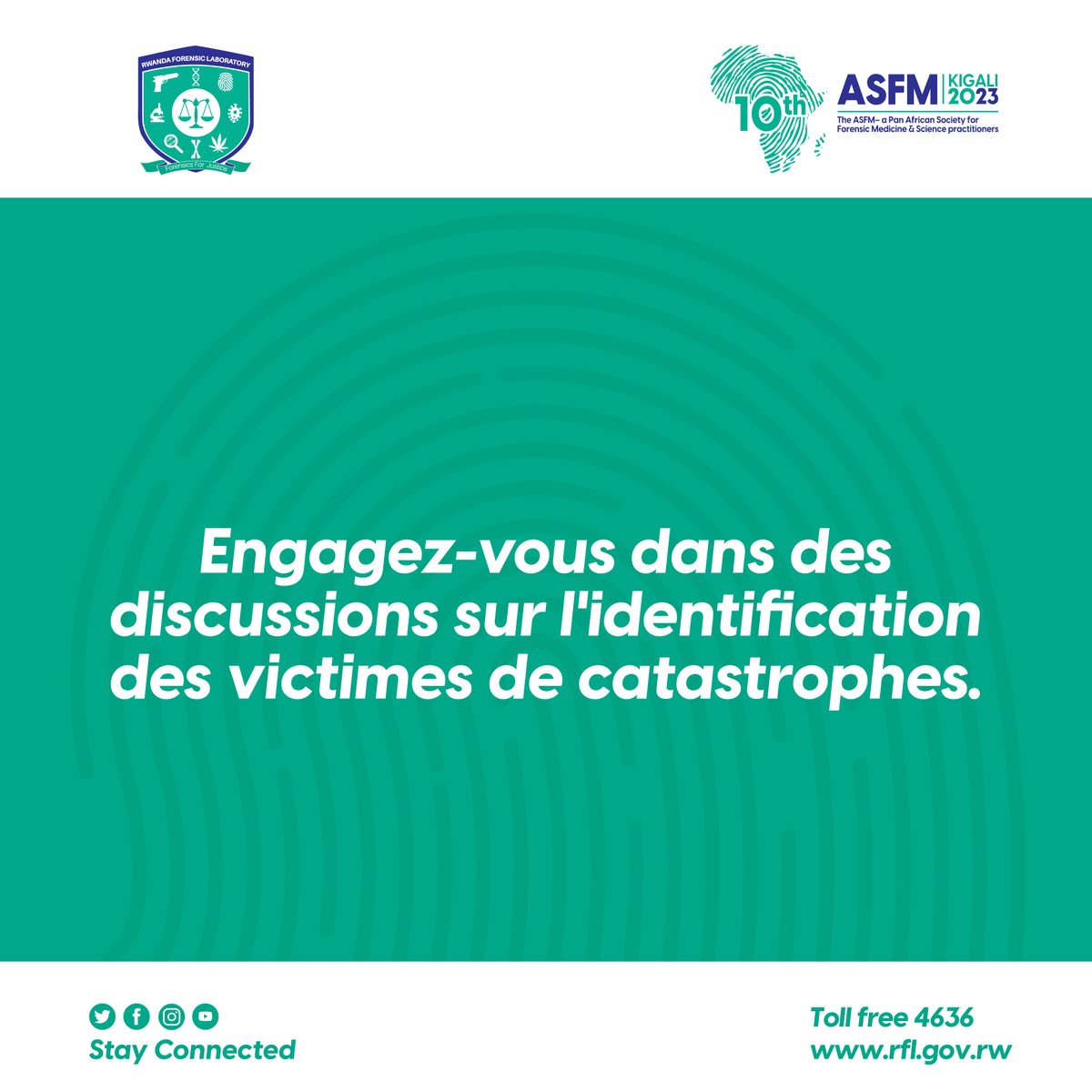 ForensicsRwanda's tweet photo. #ASFM23 Identification des victimes de catastrophes : Crucial pour la réponse post-catastrophe. Discutons des méthodes efficaces pour identifier et réunir les victimes avec leurs proches.
#RFLRw https://t.co/BccmsAxOsh