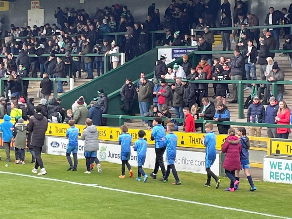 ManorCourtChard's tweet image. We are immensely proud of our U11 football team. Today, we had to replay a final at Huish Park. Sadly we lost, but the pupils gave 100%. They wore a new kit kindly designed and purchased by the captain's parents. Later, they did a lap of honour at the half-time Yeovil game 🌟