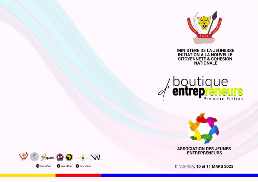 ypard_rdc's tweet photo. #RDC: En collaboration avec ses partenaires dont #AJE et @JeunesseCN_RDC, @ypard_rdc participera à la #Boutique des #Entrepreneurs le 10 et le 11 mars 2023, qui est un évènement d'exposition des produits et services des Jeunes Professionels. L'entrée est libre. https://t.co/p1HQePUay1