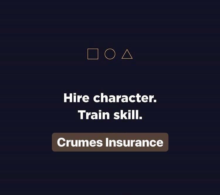 CrumesInsurance's tweet image. Hire Character

Train Skill 

@CrumesInsurance