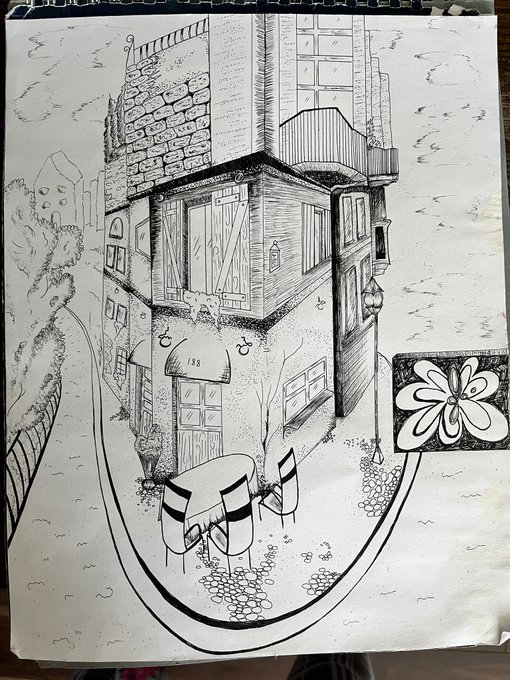 Random #inkdrawing of street corner - for sale https://t.co/GZxBLsFTBf<a href="/tag/inkdrawing"class="tags">#inkdrawing</a>