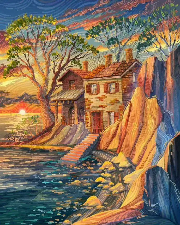 好看的水边的房子