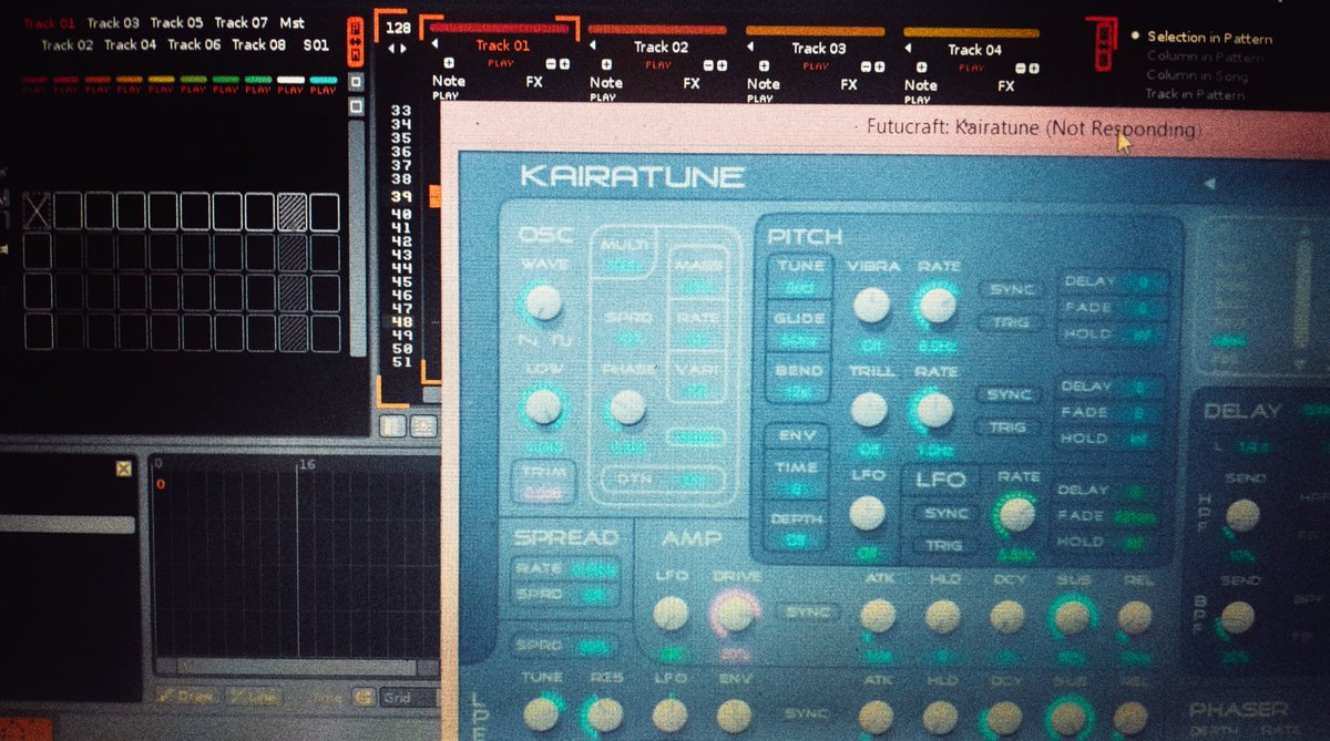 Sometimes it's just nice to go play in odd environments to try new music ideas out 😊

#DAW #renoise #kairatune #musictools