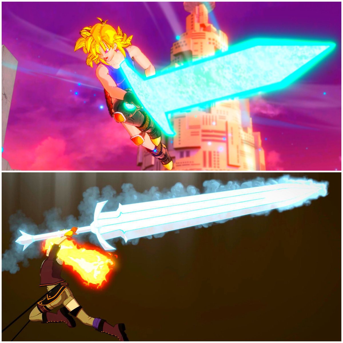 JamJams516's tweet image. The Reference🥰💛 #RWBY #dragonballxenoverse2 #volume9
#SwordwieldingYangisCanon