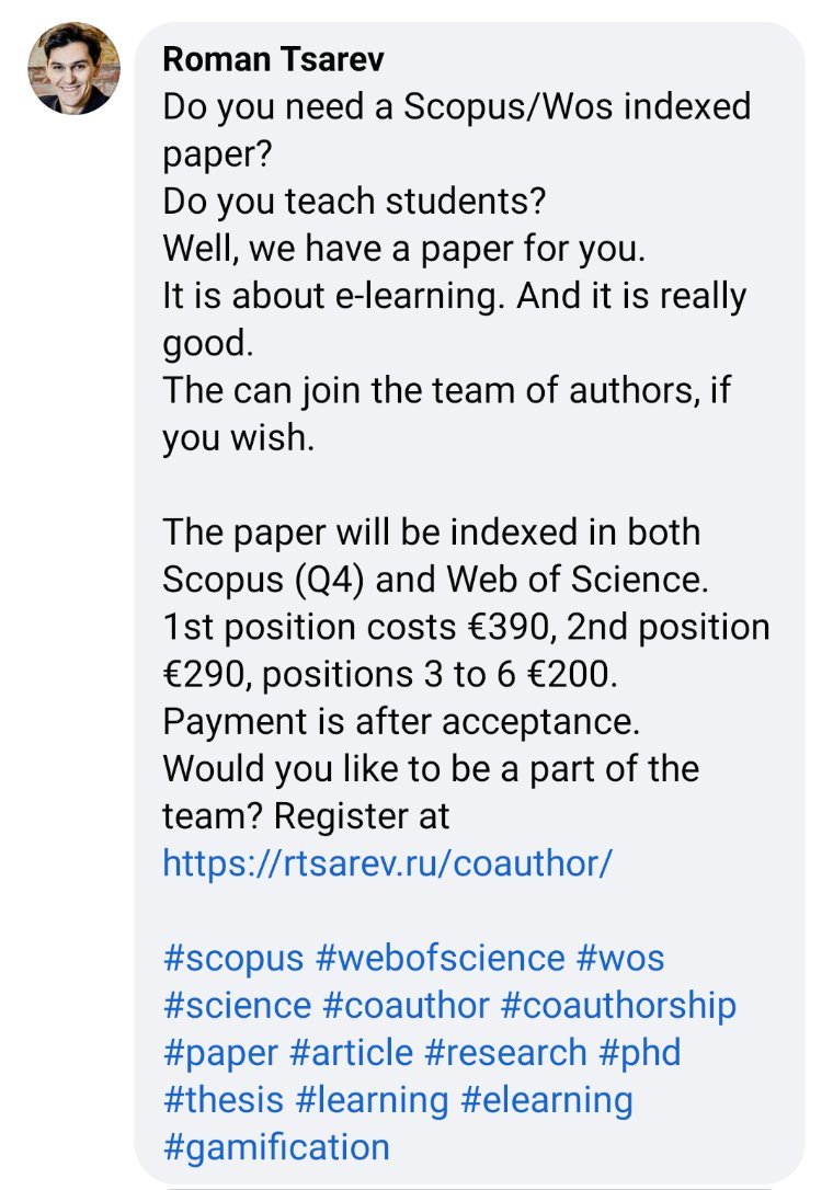 nickwizzo's tweet photo. The guest editor of an open special issue in @Symmetry_MDPI on e-learning openly selling authorship of papers on e-learning https://t.co/26bsYZQcsA https://t.co/OpQ3BvjmjM