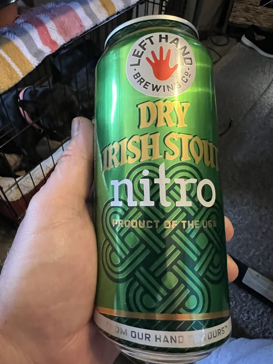 Happy #stouturday y’all. @LeftHandBrewing Dry Irish Stout felt like an appropriate way to jump on in. 

@badhopper @DRE_Go_Fish @cellmavin @ephoustonbill @JohanBBT @JonMontag