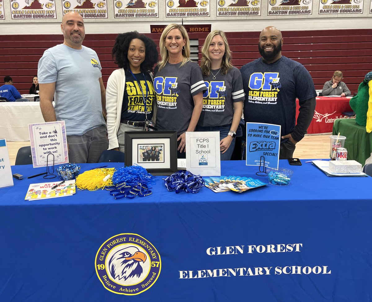 Great Job Fair today coordinated by <a href="/fcpsvajobs/">FCPS Recruitment</a> 👏 Say yes to FCPS! #GFeaglessoar <a href="/FCPSR2/">FCPS Region 2</a> <a href="/FCPS_TitleI/">FCPS Title I</a> <a href="/MsCorettaBrown/">Coretta Brown</a> <a href="/gfesfcps/">Glen Forest ES</a>