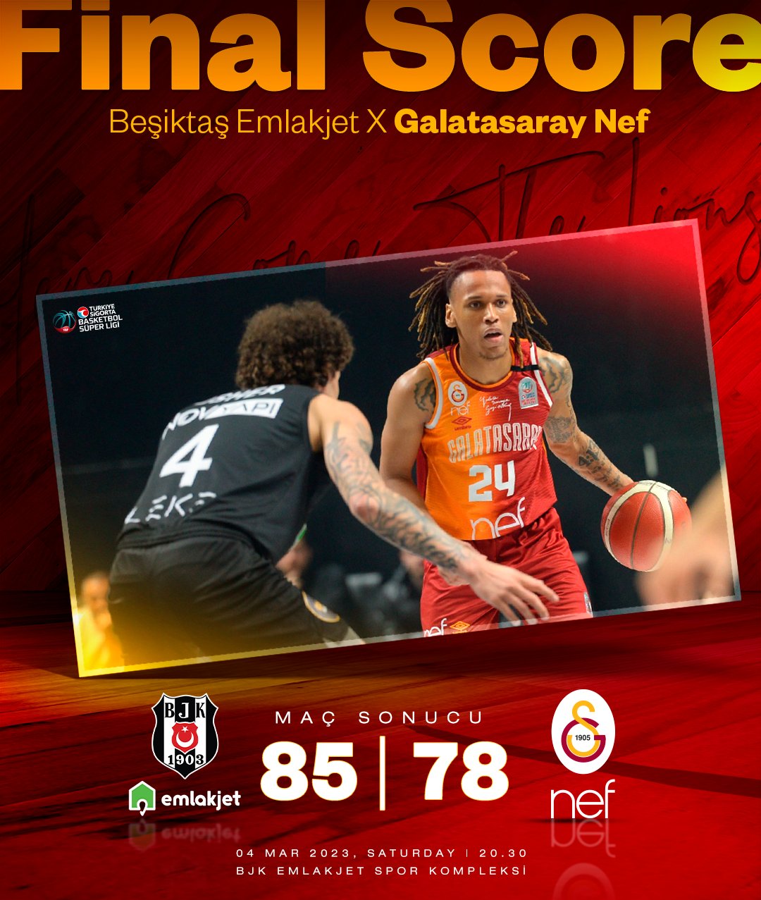 Galatasaray Basketbol on X: , Maç Sonucu