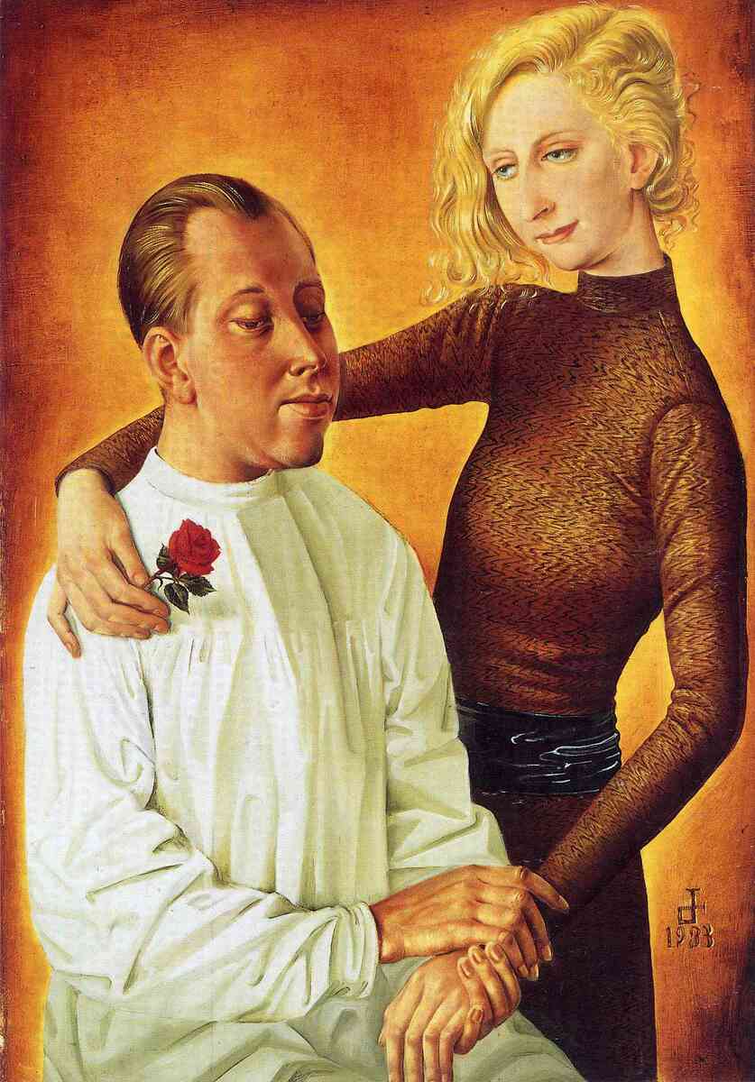 Portrait of the Painter Hans Theo Richter and his wife Gisela, 1933 #ottodix #verism wikiart.org/en/otto-dix/po…