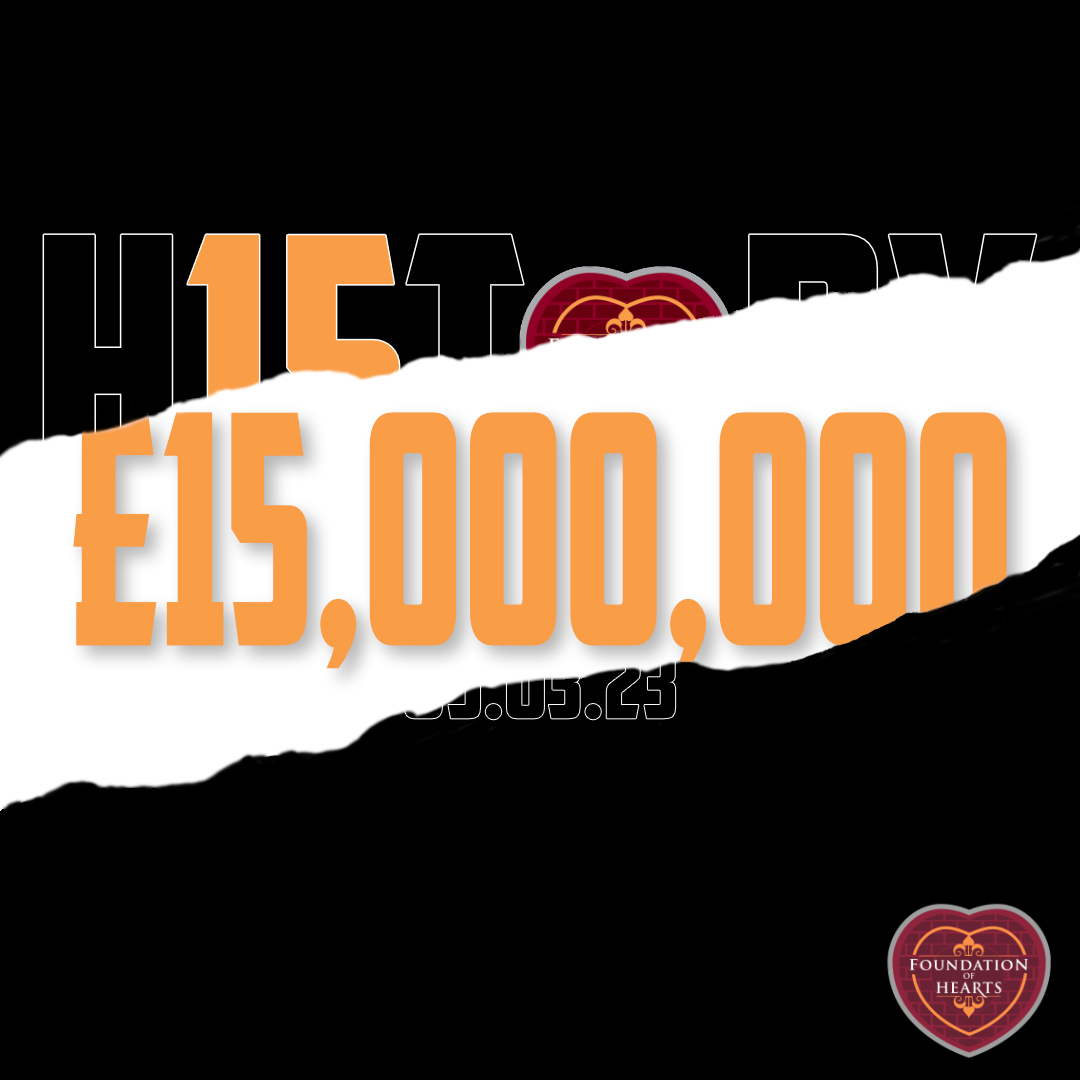We are delighted to announce that our total donations have surpassed £15,000,000. This incredible milestone has been achieved thanks to the continued and unmatched backing of more than 8,700 pledgers. Thank you! #pledgeforlife Manage your pledge: foundationofhearts.org