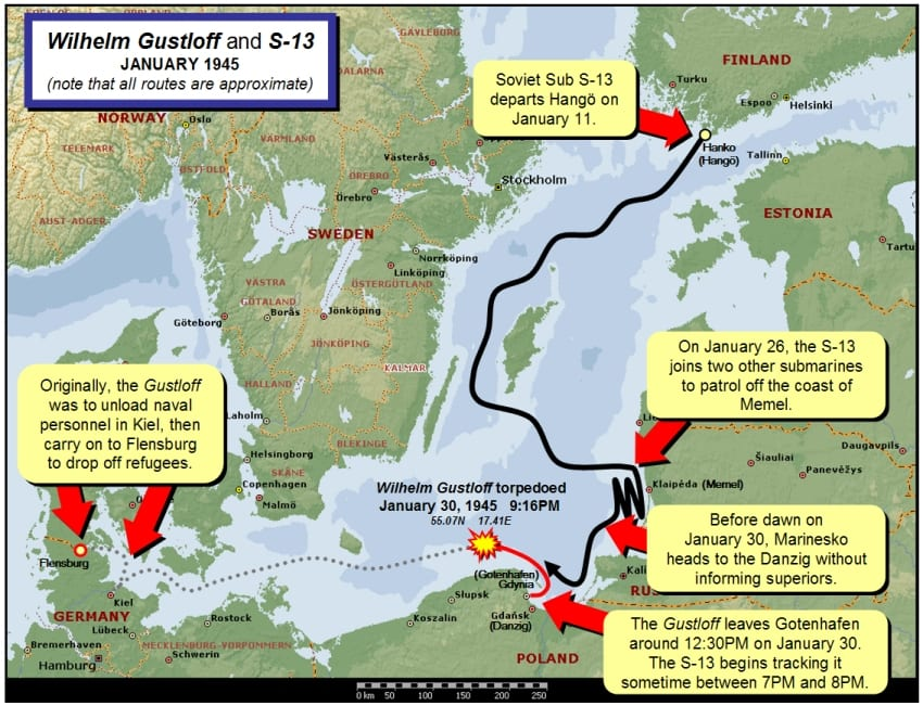 USAS_WW1's tweet image. #disaster #ships #USSR #海軍 #災害: USSR’s WWII navy was largely ineffective, but January 30, 1945, Soviet submarine S-13 made the all-time most lethal sinking. It sank Nazi Germany’s transport MV Wilhelm Gustloff, killing 9,300+ (6 x Titanic’s deaths).