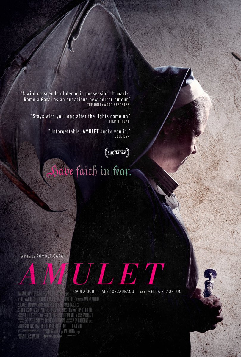 #WomenInHorrorMonth Day 4: One of my favourite films of the last few years, Romola Garai’s AMULET, a powerful fusion of religious, folk, and body horror. Uncompromising feminist stance with incredible performances.