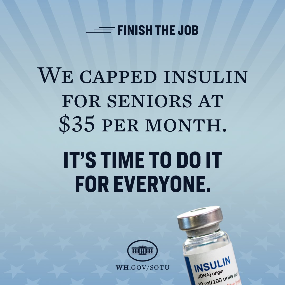 POTUS46Archive's tweet image. Seniors on Medicare are already feeling the effects of the Inflation Reduction Act I signed into law.
 
When they pick up their insulin, they pay $35 a month instead of as much as $400.
 
Congress needs to cap insulin costs for everyone else.