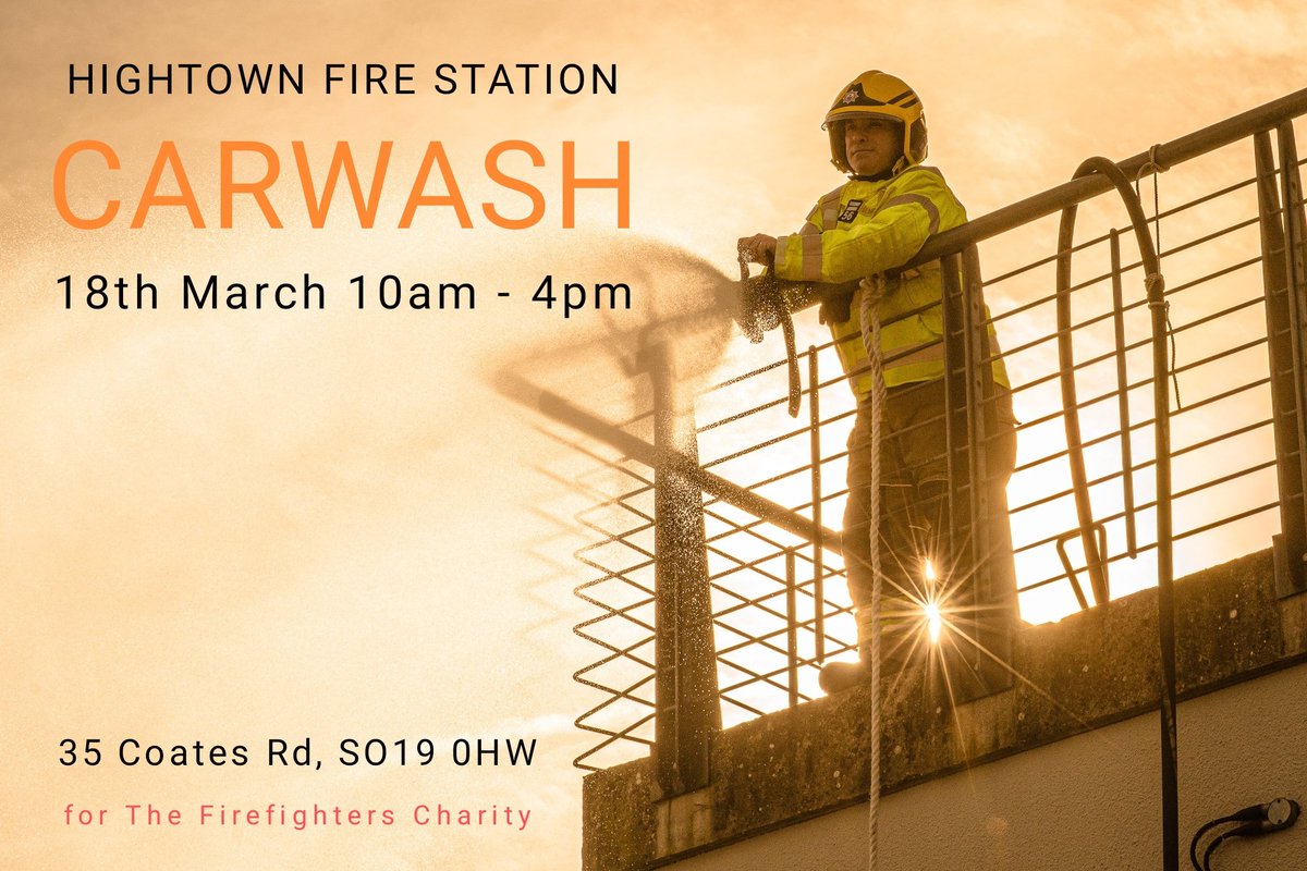 Chris Norgate (@chris_norgate) on Twitter photo <a href="/Hightown56/">Hightown Fire Station</a> fire station will be holding a charity carwash on 18th March 2023 from 10am, raising money for <a href="/firefighters999/">Fire Fighters Charity</a> charity
Please forward this to help.
P.S check your smoke alarms & feel free to talk to us on the day about fire safety.
<a href="/HantsIOW_fire/">Hampshire & Isle of Wight Fire & Rescue Service</a>
@PaulReddishHFRS <a href="/Hightown56/">Hightown Fire Station</a> fire station will be holding a charity carwash on 18th March 2023 from 10am, raising money for <a href="/firefighters999/">Fire Fighters Charity</a> charity
Please forward this to help.
P.S check your smoke alarms & feel free to talk to us on the day about fire safety.
<a href="/HantsIOW_fire/">Hampshire & Isle of Wight Fire & Rescue Service</a>
@PaulReddishHFRS