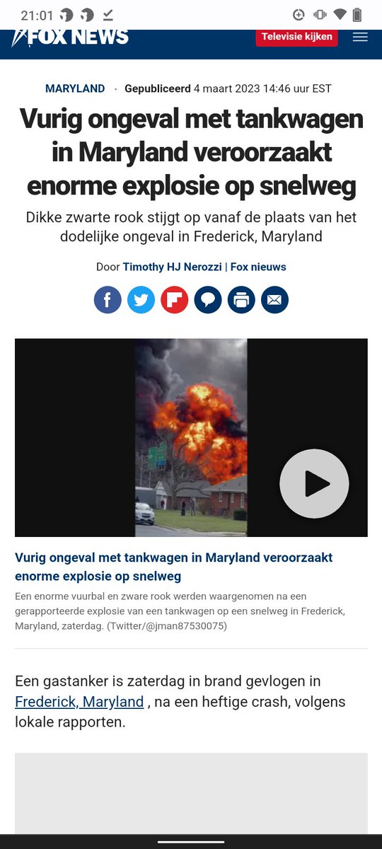 Opagaatlos on Twitter "Fiery Maryland tanker truck crash causes