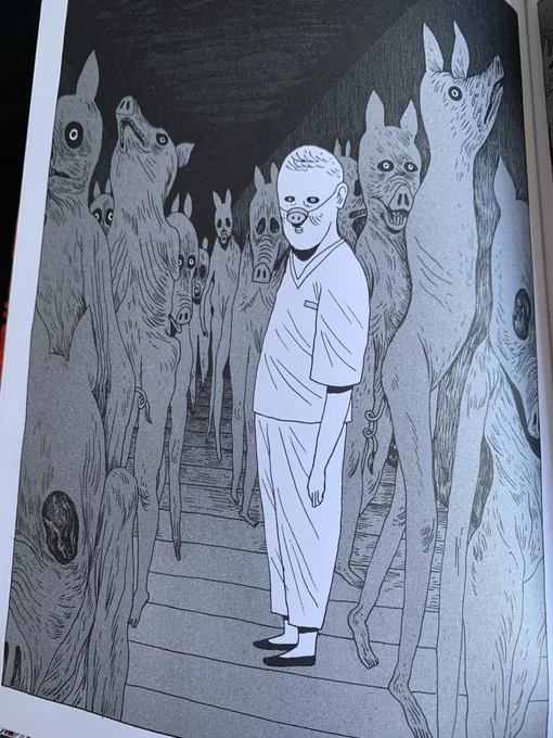 SPA by Eric Svetoft is a parade of surreal horrors and I loved it so much. While the story is light, the atmosphere and imagery conjured by Svetoft's scratchy line-work is the real draw here. Wonderful stuff, funny and cruel. 