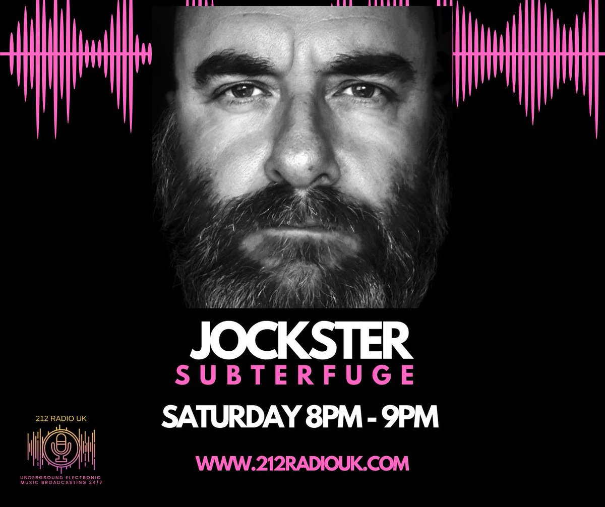 Want some Saturday night #underground sounds for all things #techno. Then tune in right now for E10 of my show SUTERFUGE exclusively on <a href="/212radio_uk/">212radiouk</a> ....go on...touch that dial! #jockster #212ukradio #techno #underground