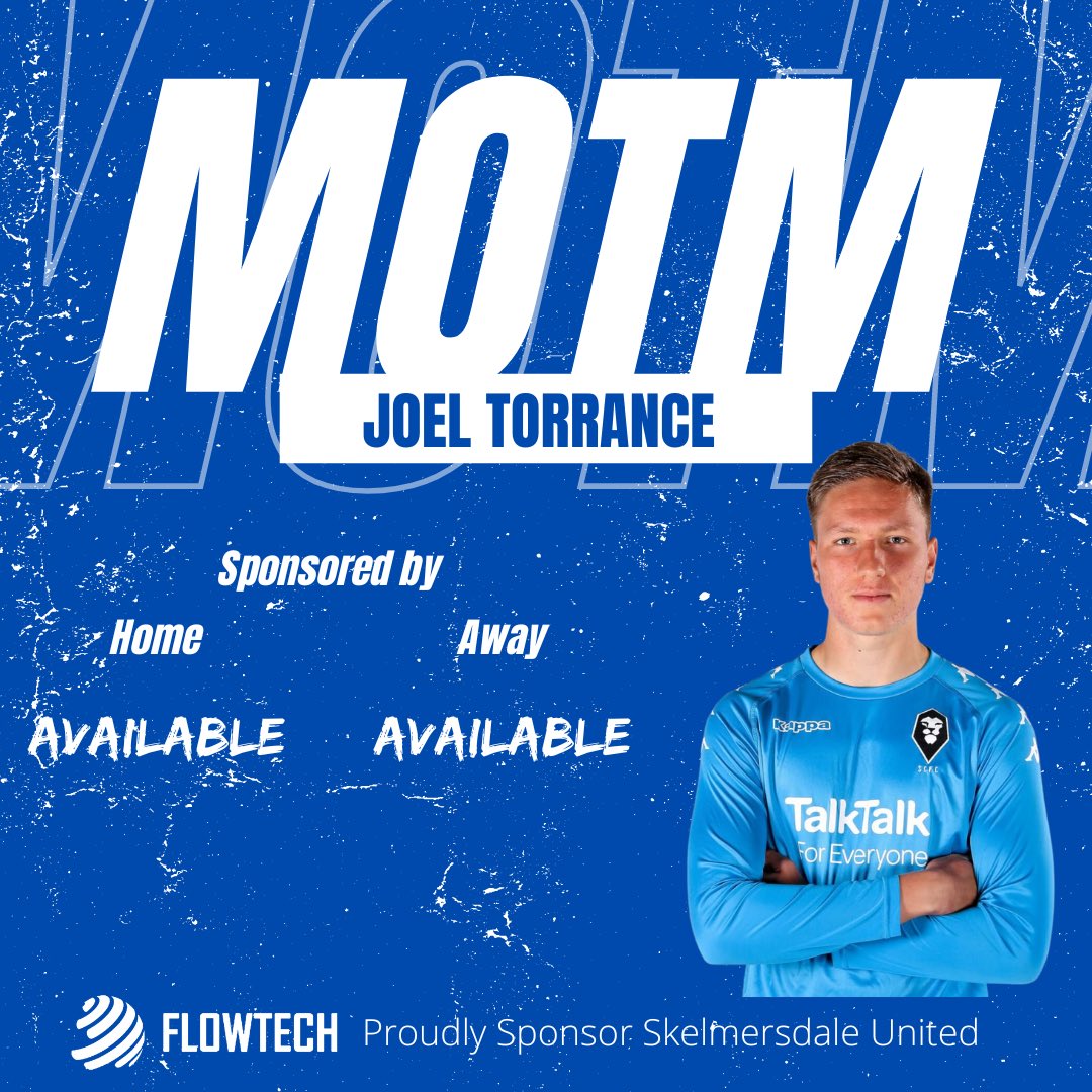 Skemutdofficial's tweet photo. One more for this evening….congratulations to debutant @torrance_joel who has been named the @SkemSupporters Man of the Match for his performance in this afternoon’s @NorthernPremLge victory over @Colne_FC 🧤🍾 https://t.co/HLfJ2TgCbi