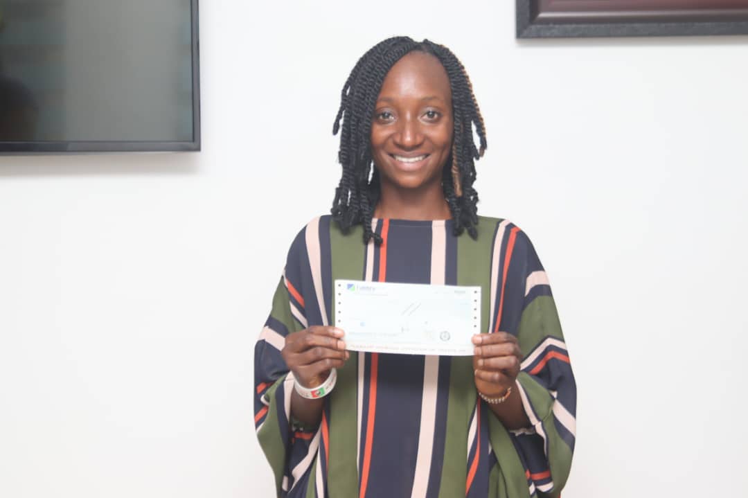 Today, I fulfilled my pledge to assist Ms. Gimba Sophia Emmanuel in her aspiration to acquire an oven and start her baking and confectionery business. She has indicated that she will procure a Made in Nigeria oven - thus enhancing the value chain and putting into effect,