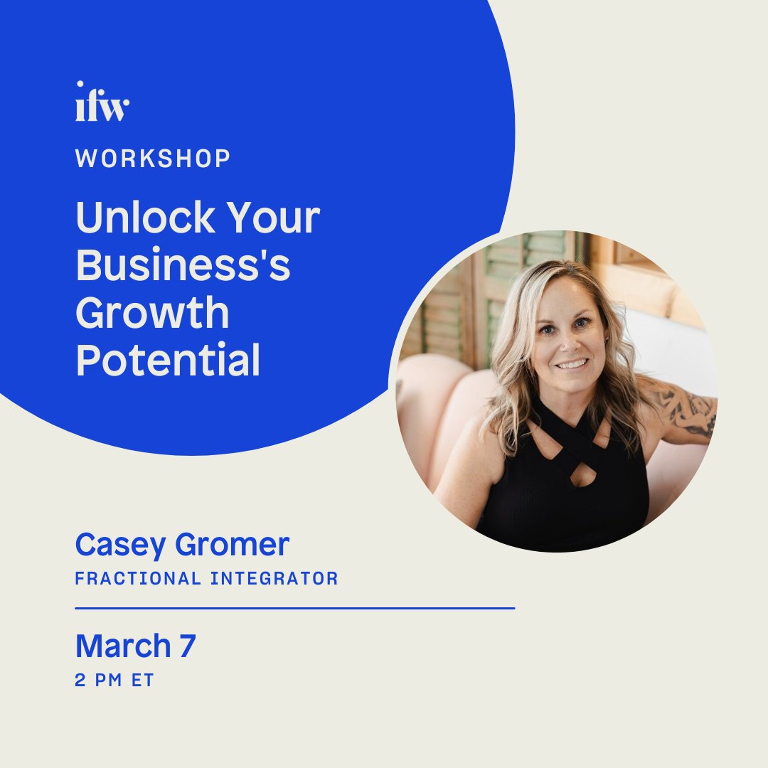 How do you know if you have a business that has the potential to grow? Attend next week's webinar to find out!⁠
⁠
RSVP for our IFundWomen webinar led by ServicesX vendor, Casey Gromer on Tuesday, March 7 @ PM ⁠

RSVP ➡️ bit.ly/3ER8WSM
⁠
#ServicesX #Business #Growth