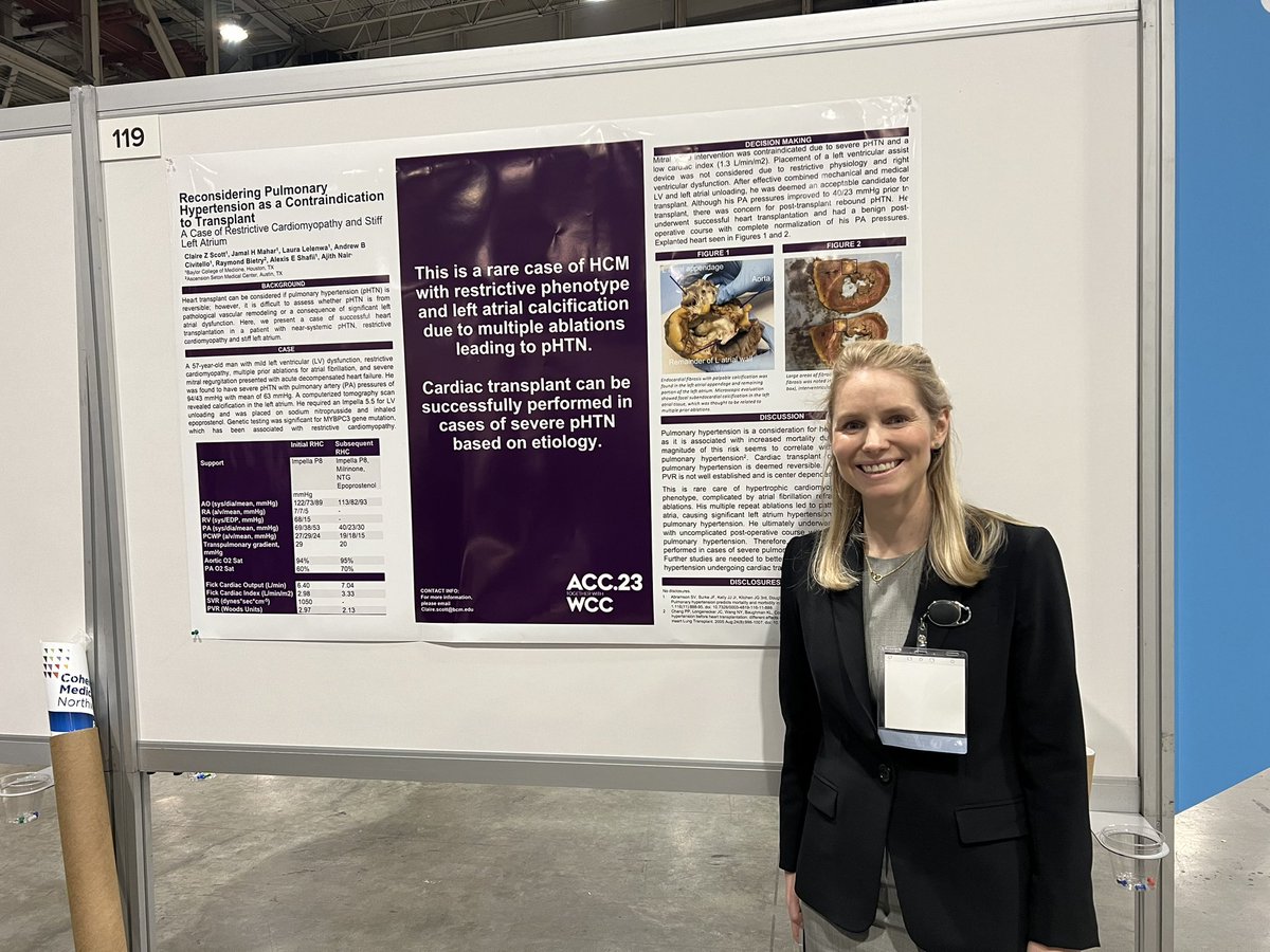 Ajith Nair (@ajith1230) on Twitter photo Kudos to Dr Claire Scott for an excellent #ACCFIT Complex Clinical Case presentation at #ACC2023. Great representation by <a href="/BCM_InternalMed/">BCM IM Residency</a>! <a href="/BCMHeart/">BCM Cardiology</a> <a href="/BCMAdvStrlHeart/">Baylor Med Adv Heart Failure & Structural Heart</a> Kudos to Dr Claire Scott for an excellent #ACCFIT Complex Clinical Case presentation at #ACC2023. Great representation by <a href="/BCM_InternalMed/">BCM IM Residency</a>! <a href="/BCMHeart/">BCM Cardiology</a> <a href="/BCMAdvStrlHeart/">Baylor Med Adv Heart Failure & Structural Heart</a>
