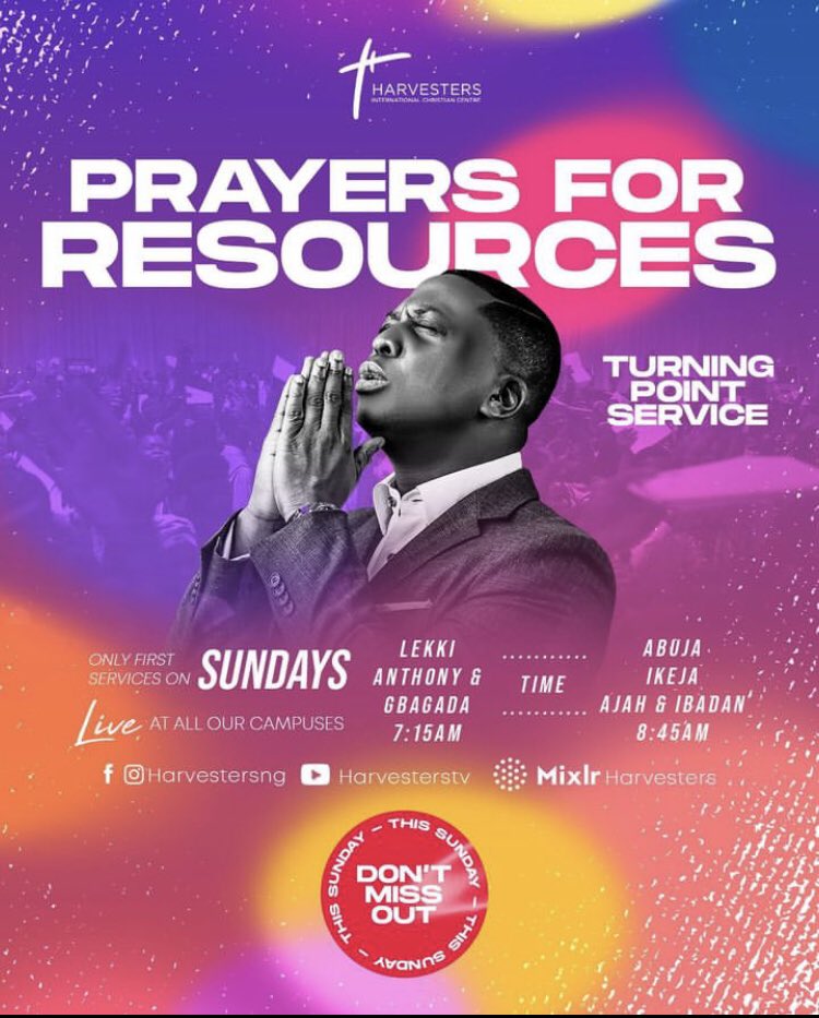 UncleGeeOfZion's tweet image. Harvesters Services this #Sunday 🔥

Note: Pastor B will be in Gbagada for #TurningPointService