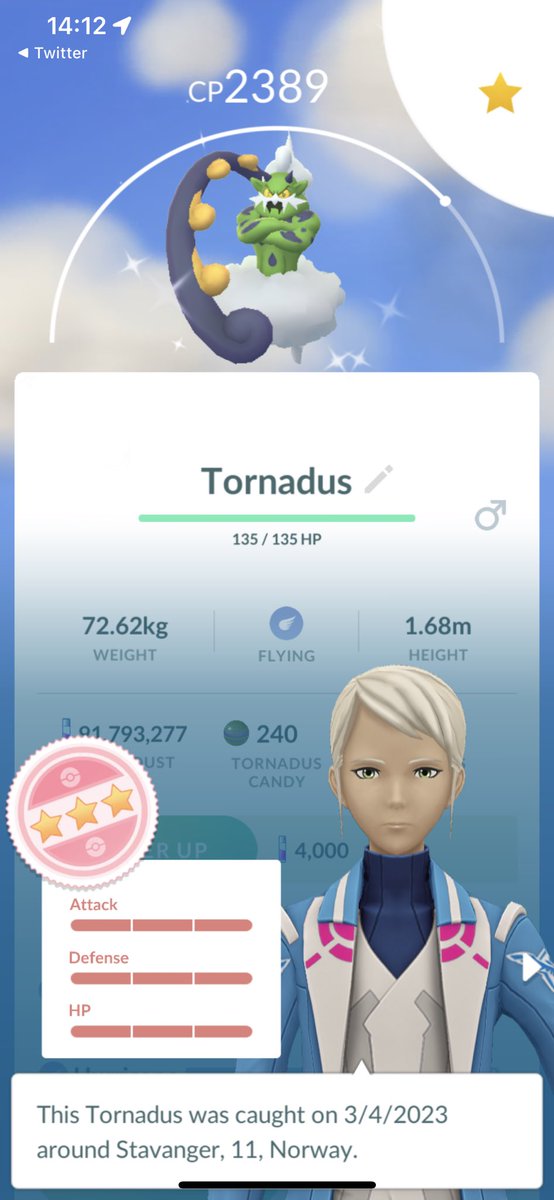 Shundooooooo Tornadus!!😱🤩🤩🥳🥳
 
Thanks to one of my local friends🥰
#PokemonGO
#shundo