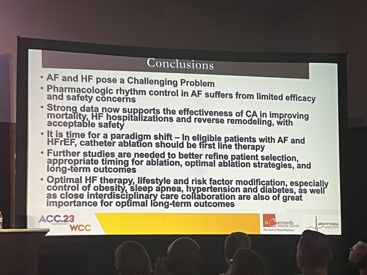 Jasneet Devgun (@jasneetdevgun) on Twitter photo <a href="/Drdevignair/">Dr. Devi G Nair</a> on 🔥for early #AFib ablation in #heartfailure!
Catheter ablation improves
❤️🔥NYHA functional class
❤️🔥Peak VO2
❤️🔥EF, especially in those w/less LGE on #CMR
❤️🔥Burden & recurrence of AF <a href="/Drdevignair/">Dr. Devi G Nair</a> on 🔥for early #AFib ablation in #heartfailure!
Catheter ablation improves
❤️🔥NYHA functional class
❤️🔥Peak VO2
❤️🔥EF, especially in those w/less LGE on #CMR
❤️🔥Burden & recurrence of AF