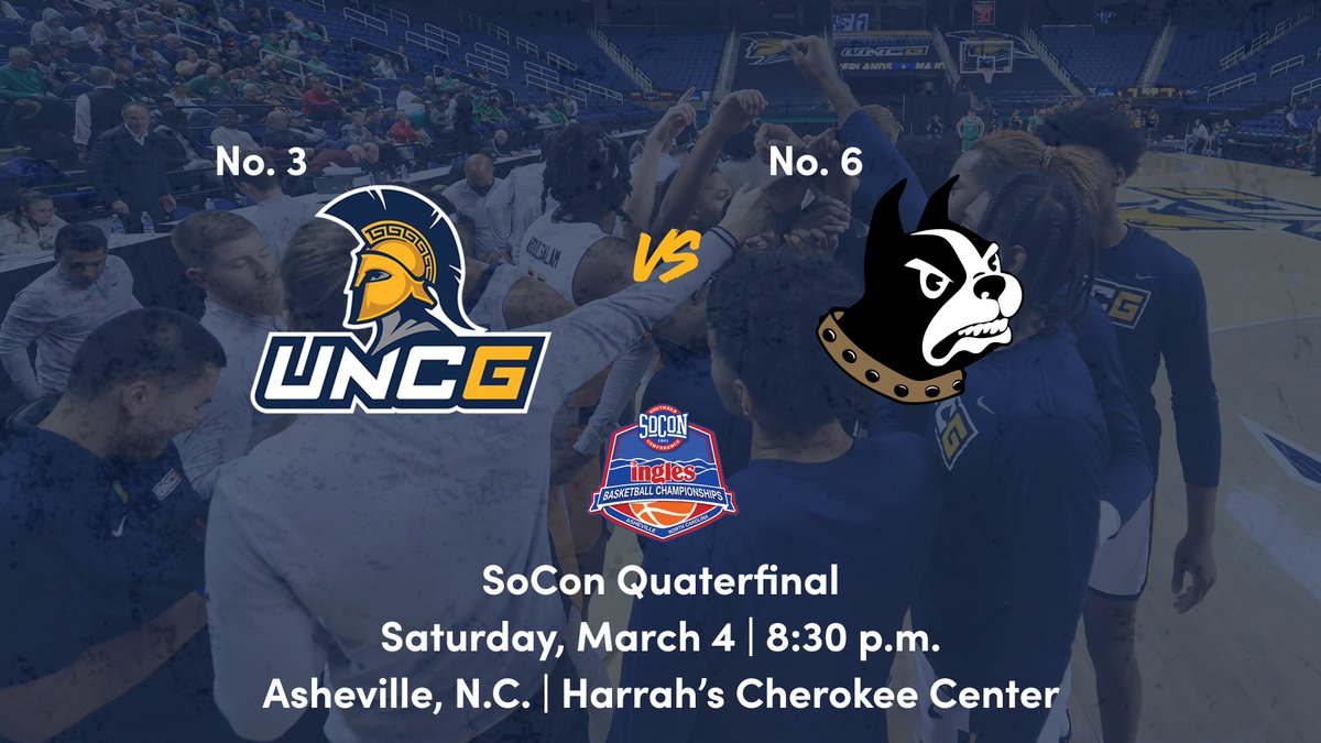 UNCG's tweet photo. .@UNCGBasketball are hours away from starting their @SoConSports run! 🏀🏆

Good luck, Spartans! 💙💛👏

Watch live 📺: https://t.co/qf6qrWymfq
#letsgoG https://t.co/yxMVbNeYZG