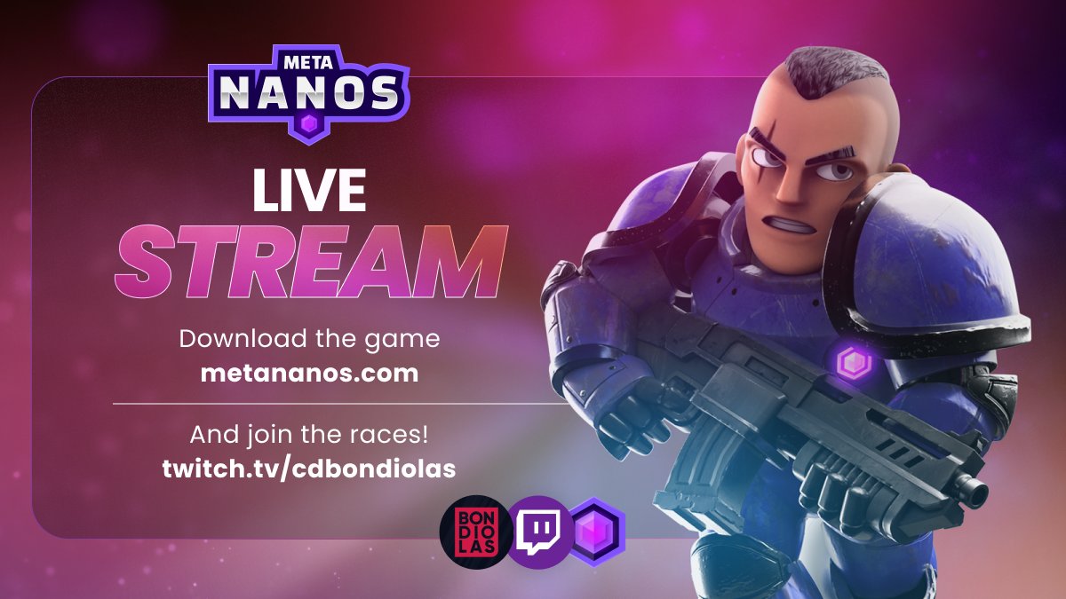 MetaNanos's tweet photo. 🖥️ LIVE STREAM 🏁
📅 SUNDAY 5 - 10 PM CET.

We will be live streaming on the @CDBondiolas  channel. 
Everyone is invited to try the game for free. All you have to do is download it at https://t.co/78zjNExfTB 🕹

▶ https://t.co/wNz1KNo6q8

#stream #twitch #free2play #gameplay https://t.co/Q3fVY7ZrGD