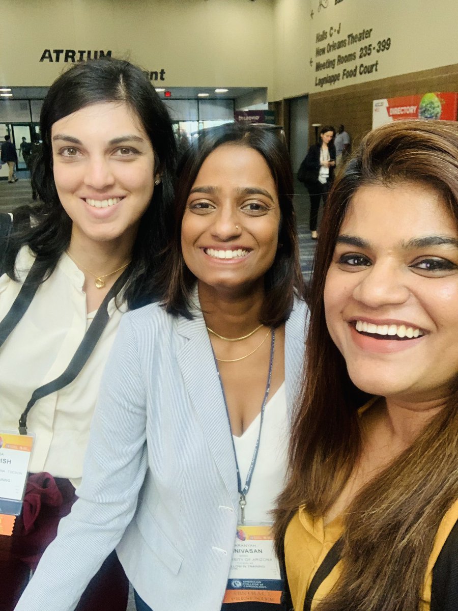 @Sharanyah and I interviewed at the same IM program @immc_imresident five years ago, and today we meet as #ACCFITs along with the awesome super fellow @PoojaJagadishMD! What a small, but wonderful world!