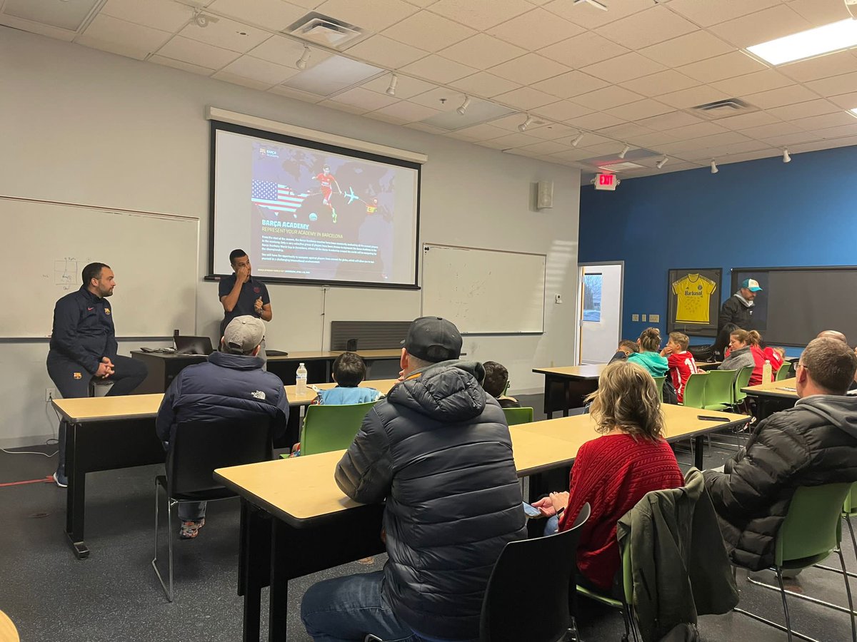 BarcaAcademyCLB's tweet photo. Thanks to Guillermo from @barcaacademyorl for visiting Columbus and explain the details for the Barcelona World Cup where our 2013 and 2011 teams will be able to participate 🔵🔴

#barcaacademy #fcb #fcbarcelona #fcbmethodology #values #youthsoccer #columbussoccer #soccer #futbol https://t.co/ogx5zyY83Z