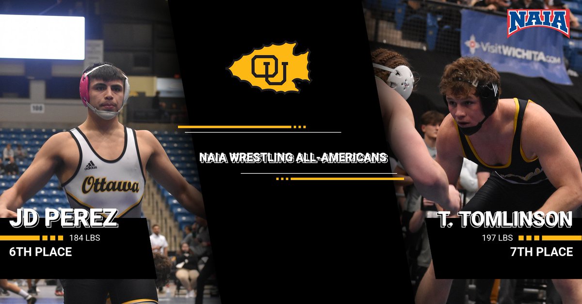 Braves Athletics (@bravesathletics) on Twitter photo The season concludes for <a href="/OuBravesMwr_Wwr/">Ottawa University Braves Wrestling</a>.
JD Perez repeats as a NAIA All-American, finishing 6th in the country at 184lbs. Tucker Tomlinson earns his first NAIA All-American award, finishing 7th in the country at 197lbs. Congrats gentleman!!! The season concludes for <a href="/OuBravesMwr_Wwr/">Ottawa University Braves Wrestling</a>.
JD Perez repeats as a NAIA All-American, finishing 6th in the country at 184lbs. Tucker Tomlinson earns his first NAIA All-American award, finishing 7th in the country at 197lbs. Congrats gentleman!!!