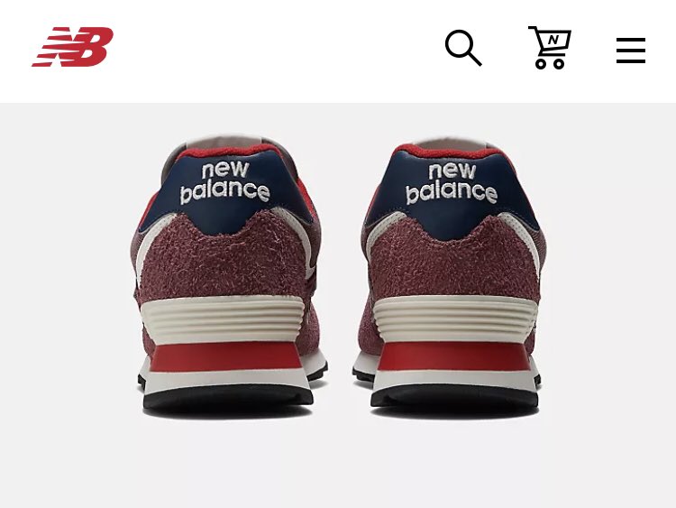 Sweet. I finally pulled the trigger on a pair of New Balance 574s #NewForSpring Yeah, I went with the Red w/ Navy. Had to be done: ￼