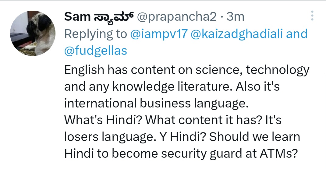 @Rustamkumar327 @cult_uk_fan @erbmjha I'm Indian from Karnataka
Kannada is my identity
India is Nationality
My Nation is my identity not Hindi