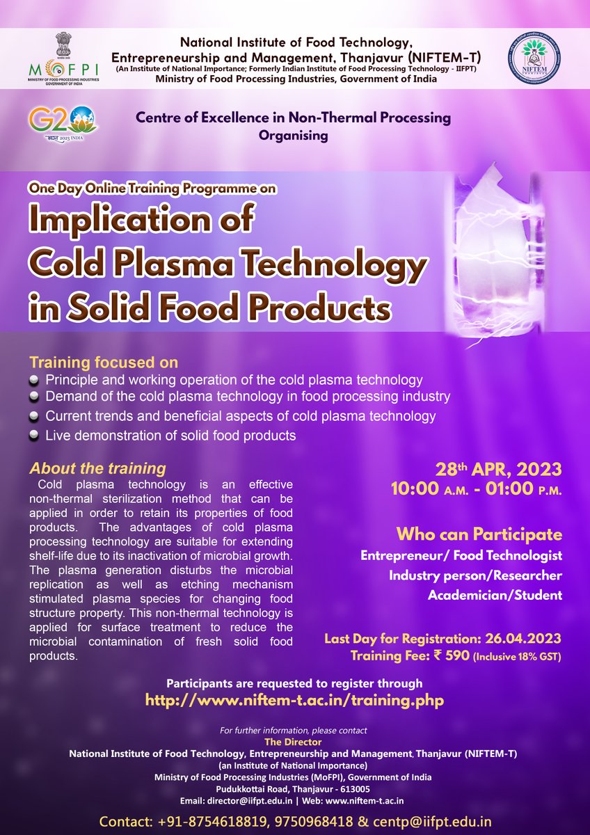 FOOD PROCESSING MIN on Twitter "RT NIFTEM_Tnj NIFTEM_Tnj announces