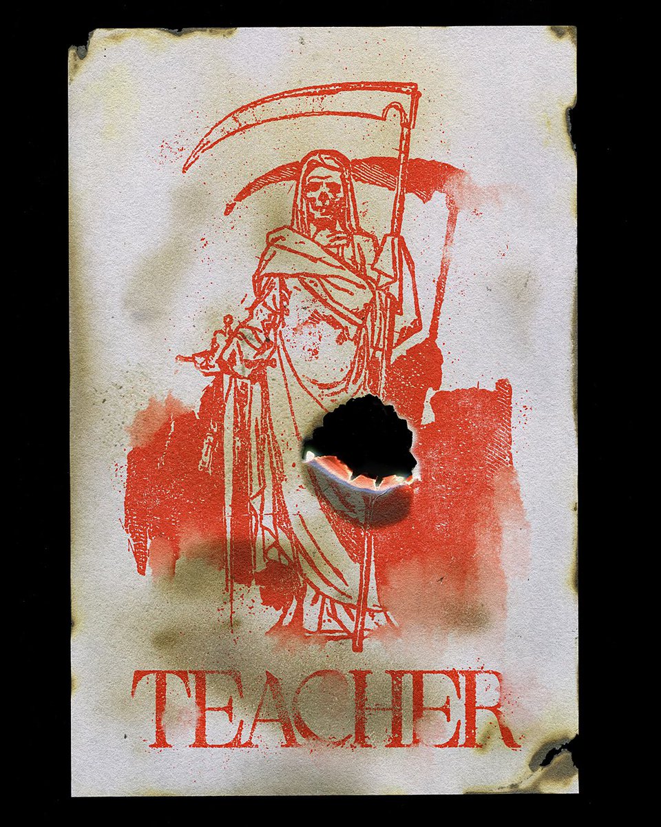 ‘TEACHER’
[Personal Work, 2023]

Another piece in my series of distressed ephemera. PS: Hi Twitter 👋