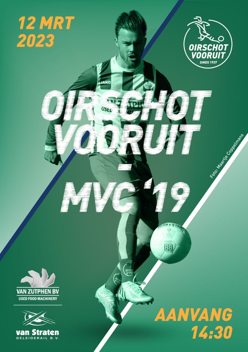 Matchday! Vanmiddag 14:30 op Sportpark Jumbo Moorland de wedstrijd ⁦<a href="/OirschotVooruit/">Oirschot Vooruit</a>⁩ - ⁦<a href="/mvc19/">MVC'19</a>⁩ #supporters #welkom #vooruitdiegroenwitten