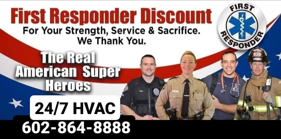 First Responder and Teacher Discounts! 
24/7 #HVAC Services
Call 602-864-8888
#MechanicalBrothersHeatingandCooling #VeteranDiscounts #FirstResponderDiscounts #TeachersDiscounts 
#FamilyOwned #FamilyOperated #Phx #Valleywideservices
#ROC256638
facebook.com/mechanicalbrot…