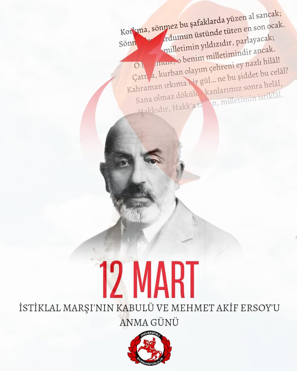 UniSam1965's tweet photo. Bağımsızlığımızın sembolü İstiklal Marşımızın kabulünün 102. yıl dönümünde başta Gazi Mustafa Kemal Atatürk ve silah arkadaşları olmak üzere Milli Şairimiz Mehmet Akif Ersoy’u, aziz şehitlerimizi ve kahraman gazilerimizi saygı, rahmet ve minnetle anıyoruz.

#İstiklalMarşı https://t.co/U1eBlrU3Dc