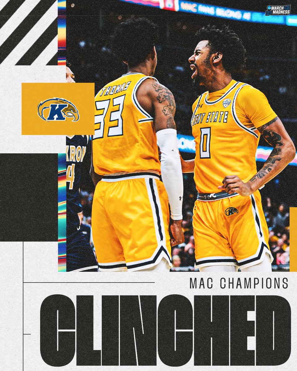 KENT STATE PUNCHES THEIR TICKET 🎟️

The Golden Flashes win the MAC Championship and are headed to the NCAA Tournament for the first time since 2017! #MarchMadness