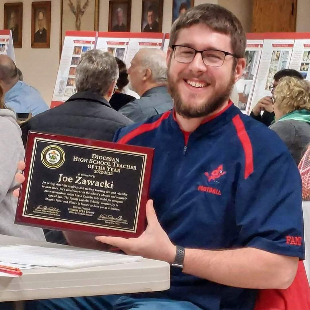 He won't say it but we will. This award is amazing! So dang proud of this guy! Looking forward to everything he will continue to do for every Pacelli student. Congratulations to <a href="/Zawacki_Joe/">joe_zawacki</a> ! #family #pacellipride