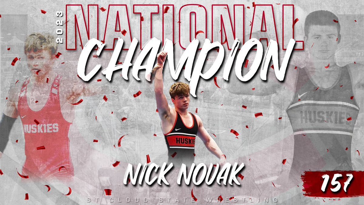 🏆 𝙃𝙀’𝙎 𝙏𝙍𝙄𝘾𝙆𝙔 🏆

Nick Novak is your 2023 NCAA Champion at 157 pounds ‼️

#BlackAndRedEdge ⬛️🟥