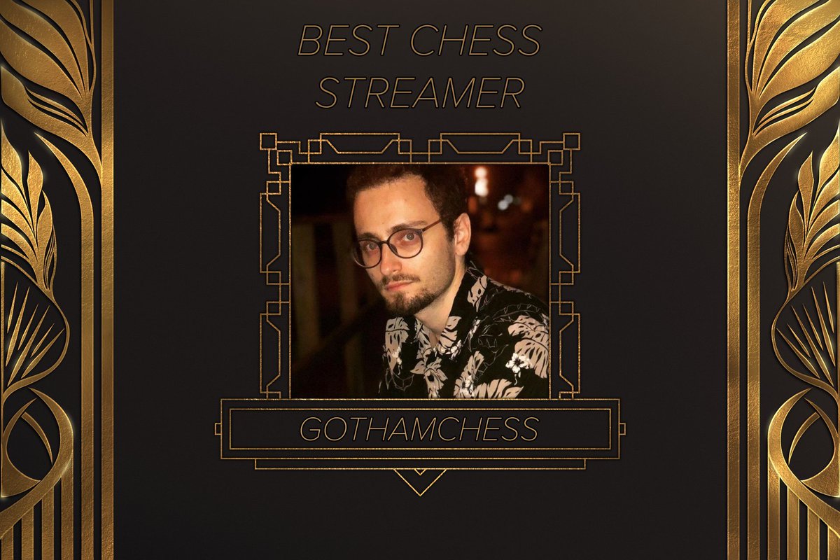chesscom's tweet photo. Congrats @GothamChess for winning the @StreamerAwards Best Chess Streamer 👏👑 https://t.co/ViDgpRtzqj