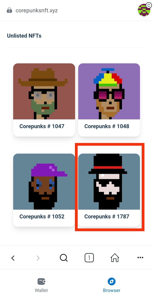 xiaozhi7733's tweet image. Core链上的生态 #Corepunks 拥有自己的市场。
完成了dc任务就收到了一张稀有的 #Corepunks #NFT ，非常感谢。
让更多人知道并关注转发@CorepunksNFT 项目
👇
discord.gg/qHcmGfBvvs